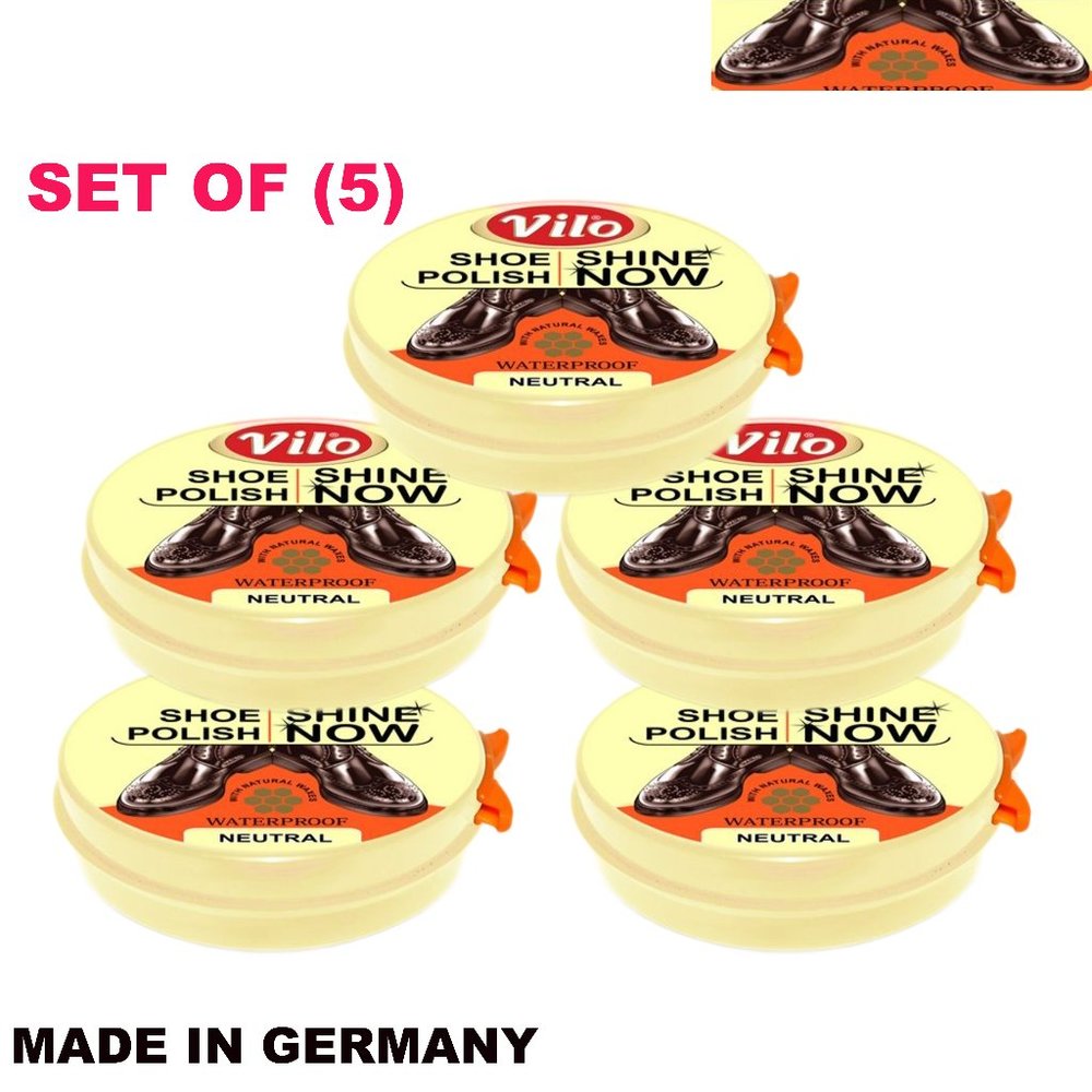 Vilo Cream Shoeshine Polish Neutral Waterproof Self Shoe Shine 50 ML NEW Germany